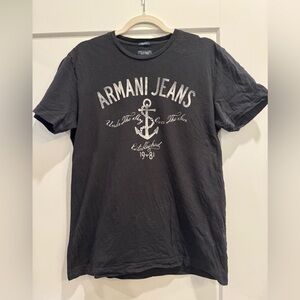 Armani Jeans nautical Black T-Shirt anchor